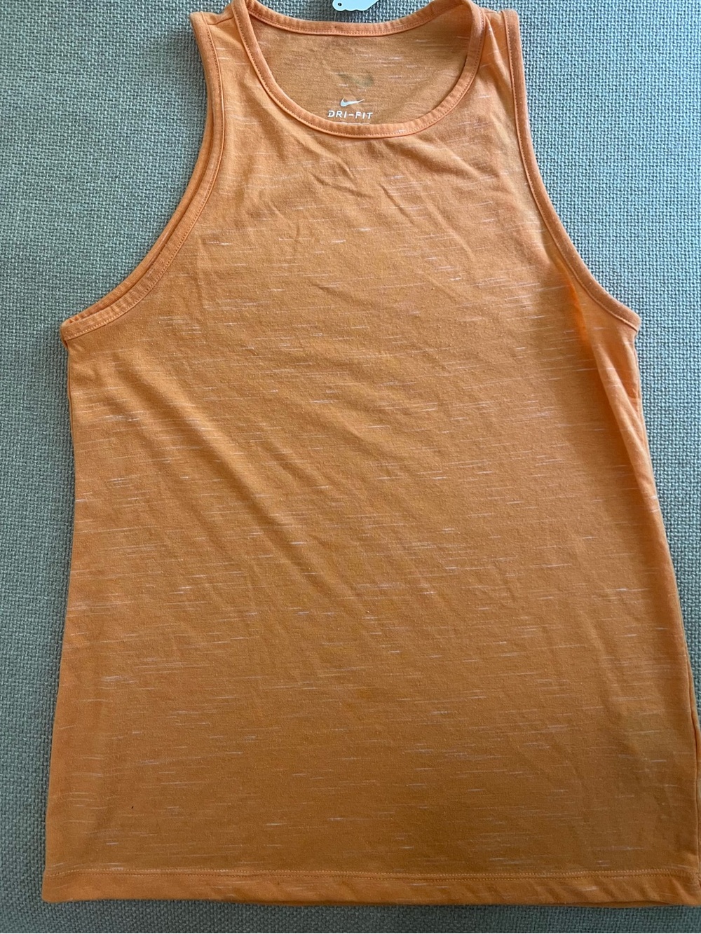 Nike Orange Heathered Dri-FIT Muscle Tank